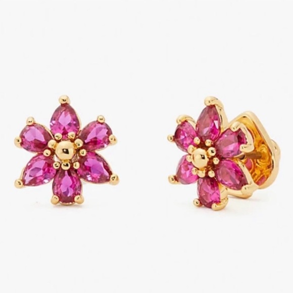 Kate Spade first bloom stud earrings pink multi - Picture 1 of 10